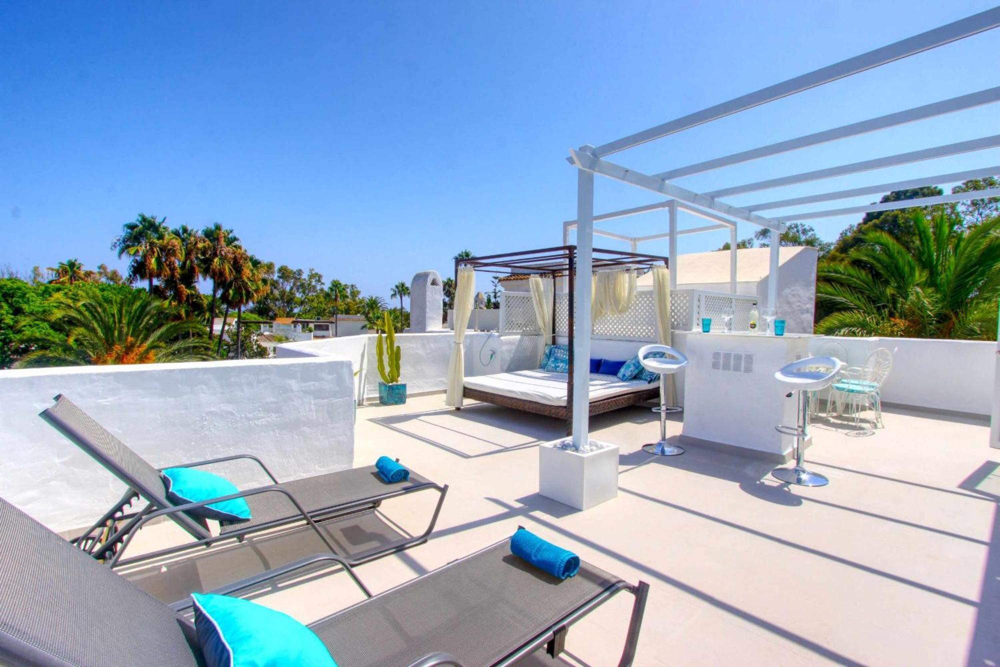 1108 Beachfront 2 Apartments With Roofterrace 80Mtrgt Beach 3 Pools Marbella Exteriör bild